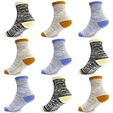 HYCLES Stoppersocken Jungen Mädchen Kinder - 9 Paar ABS Socken Kinder Baby Kleinkind Rutschfeste Socken für 1-7 Jahre Antirutsch Socken Kinder