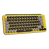 Logitech POP Keys Mechanische kabellose Tastatur mit anpassbaren Emoji-Tasten, Englishes QWERTY-Layout - Blast