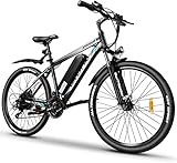 VARUN E-Bike Damen Herren 26/27.5 Zoll E-Mountainbike mit 250W 36V 10.4Ah/48V 12.5Ah Abnehmbarer Lithium-Ionen-Akku Aluminiumlegierung Elektrofahrrad