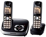 Panasonic KX-TG6522GB Duo Schnurlostelefon mit Anrufbeantworter schwarz