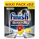 Finish Ultimate Quantum Zitrone Reinigungsmittel für Spülmaschine – 52 Tabs