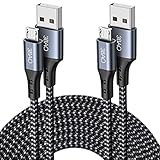 3BAO Micro USB Kabel 2Stück 1M 2M,USB to Micro Ladekabel Schnellladekabel,Nylon Micro Datenkabel für Samsung S7/S6/S5/J7/J6/J5/J3,PS4,Kindle Fire,Huawei, Xiaomi, Tablet, LG, Motorola, Nokia, Sony