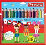 Buntstift - STABILO color - 30er Pack - mit 30 verschiedenen Farben inklusive 4 Neonfarben