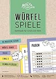 Würfelspiele | Spielspaß für Groß und Klein: Nachhaltiger Spieleblock auf Recyclingpapier mit über 300 Vorlagen für die ganze Familie | Würfel-Spielblock für Spieleabende (pen2nature books)