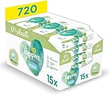 Pampers Harmonie Aqua Baby Feuchttücher Box, 720 Tücher (15 x 48), sanfter Hautschutz für zarte Haut mit 99% Wasser