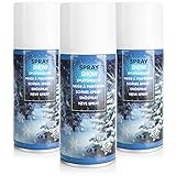 com-four® 3X Kunstschnee - Spraydose mit Dekoschnee - Schneespray zum Dekorieren zu Weihnachten (03 Stück - 150ml/Schnee)