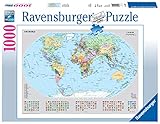 Ravensburger Puzzle 15652 - Politische Weltkarte - 1000 Teile Puzzle für Erwachsene und Kinder ab 14 Jahren, Puzzle-Weltkarte mit Flaggen