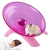 LALFPET Kunststoff-Laufrad für Kleintiere – 18 cm Hamsterrad rutschfeste Laufscheibe geräuschloser Spinner für Hamster, Igel, Kleintiere, Übungsrad, Rosa