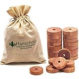 Hanseholz 40x Natürlicher Bio Mottenschutz und Baumwollbeutel - 100% Bio Naturprodukt - Langlebige und chemiefreie Mottenabwehr gegen Kleidermotten - Mottenfalle im Kleiderschrank