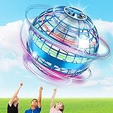 Zookao Fliegender Ball, Mini Drohne Für Kinder Flying Ball Boomerang Ball mit LED Licht Drohne Spielzeug Geschenke für Jungen Mädchen Indoor Outdoor Cooles Flugzeug Spielzeug für Kinder