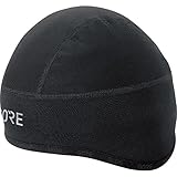 GORE Wear Winddichte Herren Fahrrad-Mütze, C3 WINDSTOPPER Kappe, Größe: 60-64, Farbe: Schwarz, 100398