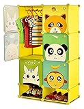 YDoo Kleiderschrank Kleiderschrank, niedlicher Kinderkleiderschrank, tragbarer Kleiderschrank, Aufbewahrungsschrank, Kommode, Vorratsschrank, Schuhkarton, 29,9 x 14,6 x 51,2 Zoll