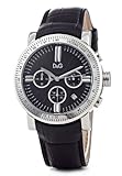 D&G Dolce&Gabbana Herren-Armbanduhr GENTEEL CHR MAN SS CASE BLACK DIAL BLACK CROCO DW0486