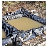 ATYUNB Heavy Duty Teichfolie, Schwarz HDPE Garten Pool Membrane Fischteiche Bäche Springbrunnen Reservoir Teichfolien 2x10m(Size:6x6m)