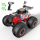 tech rc Monstertruck Ferngesteuertes Auto Off-Road 1:14 Truck 2 Akku 50+ Lange Laufzeit RC Car Buggy Truck Geländewagen 2,4GHz 15KM/H Spielzeug für Jungen und Mädchen Kinder Geschenk - Adler