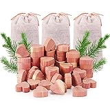 Yizhet Zedernhölzer Mottenschutz,50Pcs Mottenschutz Herzen aus Zedernholz,3 Pcs Zedernholz Duftsäckchen,Chemiefreie Mottenfalle,Natürlicher Mottenschutz für Kleiderschrank,Mottenfalle Kleidermotten