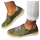 Sunnyuk Freizeitschuhe Damen Stoff Leicht Flache Schuhe Atmungsaktive Stoffschuhe Elegante Frauen Schnürhalbschuhe Laufschuhe Sommer Herbst Outdoor Walkingschuhe Laufschuhe Halbschuhe