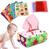 Baby Spielzeug 6 Monate - Tissue Box Montessori - Sensorik, Hohem Kontrast Babyspielzeug Für 0-12 Monate, Jungen & Mädchen Kinder Frühes Lernspielzeug Baby Geschenke