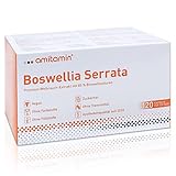 amitamin Boswellia Serrata Weihrauch,120 Kapseln für 4 Monate, Apothekenqualität, hochdosierter 100% Indischer Premium Extrakt, 85% Boswellia Säuren, einzeln hygienisch verpackt, Vegan