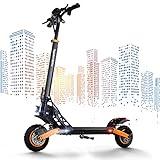 HUABANCHE E Scooter Erwachsene E Roller, Elektroroller 48V 15Ah, Elektroscooter Lebensdauer der Batterie 55KM Elektro Roller, 9 Zoll Luftreifen Elektro e-Scooter, Offroad Elektro Scooter, G2 PRO