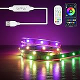 RGBIC LED Strip Lights 2m USB mit Fernbedienung Bluetooth LED Lights Smart LED Strips App Control DIY, Music Sync, Color Changing for Bedroom, TV, Indoor