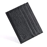 URAQT Leder Kartenetui, Kreditkartenetui, Leder Geldbörse, Magic Wallet Geschenk Leder Wallet, Unisex, Schwarz