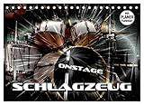 Schlagzeug onstage (Tischkalender 2023 DIN A5 quer), Calvendo Monatskalender