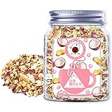 Plant Gift Rose Coconut Ginger Tea (Apfel, Mango, Kokosnuss, Ingwer, Kokosnussflocken, doppelte rote Rosenblüte) Kräutertee, lockeres Blatt, Masse, Nicht-GVO, gemischtes Fruchtgeschmack 70g / 2.5oz