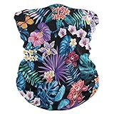 JUMBEAR Nature Floral Protective Face Mask Neck Gaiter Multifunktionstuch Bandana Balaclavas Atmungsaktiv Magic Scarf Headwear Stirnband für Ootdoor Sport Staub Wind Sonne UV-Schutz für Männer Frauen