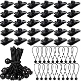 STARVAST 30 Stück Zeltplanen + 30 Stück Planenspanner mit Kugel Set Tarp Clip Zelte Clip Markisenklemme Planenclips für Zelte,Abdeckungen, Markisen, Banner, Bootfahren, Gartenarbeit, Vordächer