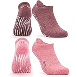 Occulto Yoga SOCKEN für Damen und Herren mit NOPPEN (2-4 Paar), YOGASOCKEN, STOPPERSOCKEN Damen Herren, ANTIRUTSCHSOCKEN Pilates, Yoga 39-42 2 Paare | Pink-Rot