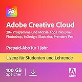 Adobe Creative Cloud All Apps | Student und Teacher | 1 Jahr | PC/Mac | Download