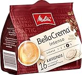 Melitta gemahlener Röstkaffee in Kaffeepads, 10 x 16 Pads, 100% Arabica, starkes Aroma, intensiver Geschmack, Stärke 4, BellaCrema Intenso