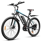 Vivi E-Bike Herren/Damen,26/27.5 Zoll E-Mountainbike, 250W Elektrofahrrad mit abnehmbarem 36V 10,4AH Lithium-Akku, Shimano 21-Gang Elektro Fahrrad Ausdauer 40-80km