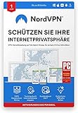 NordVPN - Software für Datenschutz und Sicherheit, doppelte Verschlüsselung | Abonnement | 6 Gerät | 1 Benutzer | 1 Jahr | PC/Mac/Mobile | Aktivierungscode per Email