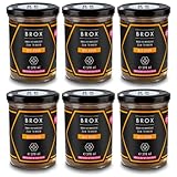 BROX Premium Knochenbrühe Bio-Huhn (6x370ml) - 100% natürliche Inhaltsstoffe - Reich an Kollagen & Protein - ohne Zucker & Geschmacksverstärker - 18 Std gekocht - Made in Germany - natürliche Gelatine