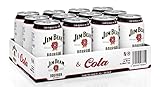 Jim Beam & Cola Bourbon Whiskey Dose, eine perfekte Mischung, 10% Vol, 12 x 0,33l Einweg