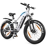 VARUN E Bike Elektrofahrrad mit 26 * 4.0 Zoll Fat Tire, 48V 16Ah(768Wh), Bis zu 120KM, E-Bike Herren mit 250W 80NM Motor, Elektrofahrräder Ebike mit 5 Modi, 7-Gang, LCD-Display, MTB mit EU-Konformes