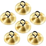 6 Stück Finger Becken Bauchtanz Fingertanz Finger Zills Gold Tanz Finger Musikinstrument für Tänzer Ball Party