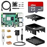 NinkBox Raspberry Pi 4 Model B 2GB RAM + 32GB Micro Speicherkarte, Raspberry Pi Starter Kit mit Cortex A72 1.5GHz, Ultimate Kit unterstützt Dual Display 4K/1000Mbps/Bluetooth 5.0 …