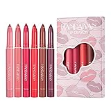 YOOQ Lippenkonturenstift-Set mit doppeltem Verwendungszweck, Rotieren und Schneiden eines glatten Lipliner-Stifts, Langanhaltender, wasserfester, hochpigmentierter Lippenstiftstift mit doppeltem