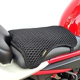 Cekell Sommer Schnelltrocknender Motorrad-Kühler Sitzbezug, Universelles atmungsaktives Motorrad-Sitzkissen-Pad, Anti-Rutsch-Motorrad-Mesh-Schutz-Sitzbezug für Sonne