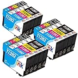 T1285 Multipack Druckerpatronen Kompatible für Epson T1281 T1282 T1283 T1284 für Epson Stylus S22 SX125 SX420W SX425W SX235W SX130 SX435W SX230 SX440W Stylus Office BX305F BX305FW