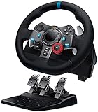 LILIS Rennlenkrad Lenkrad für PC Racing Simulation Fahren Lenkrad, PS3 PS4 PC Spiel-Lenkrad, 900 ° Rotation ist das gleiche wie die Auto-Lenkrad-Rotation, Kompatibel mit Windows 7 8 10