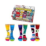 Stress Heads Herren Oddsocks United Oddsocks, Farbe: mehrfarbig, Size EU 39-46 (UK 6-11) / US 7-12), 6 Stück