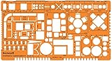 1:50 Maßstab Architekt Schablone Zeichenschablone Grundriss Möblierung Innenarchitektur Technisches Zeichnen