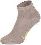 Tobeni 6 Paar Damen Herren Bambussocken Kurz Bambus Quarter Socken Unisex Farbe Beige Grösse 43-46