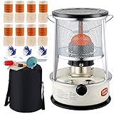 Petroleumheizung mit Löschautomatik und 8 Docht, Petroleum Heizung Ohne Strom Petroleum Heizer für Outdoor Camping, Effizienter Petroleum Ofen Indoor (6L )