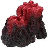 DAPERCI Tank Volcanic Decor 3D Aquarium Vulkanstein Harz Landschaft Aquarium Air Bubbler Stein Aquarium Verzierung for Aquarium Luftpumpe Nicht im Lieferumfang enthalten Aquarium Dekoration