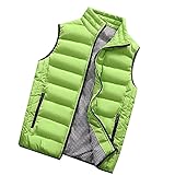 FMYONF Herren Jacke Weste üBergangsjacke KüHlweste Outdoor Weste Mit Stehkragen Blazer Schwarz Herren-Westen Westen Warm Weste Ideal FüR Sport Und Freizeit(A Green,4XL)